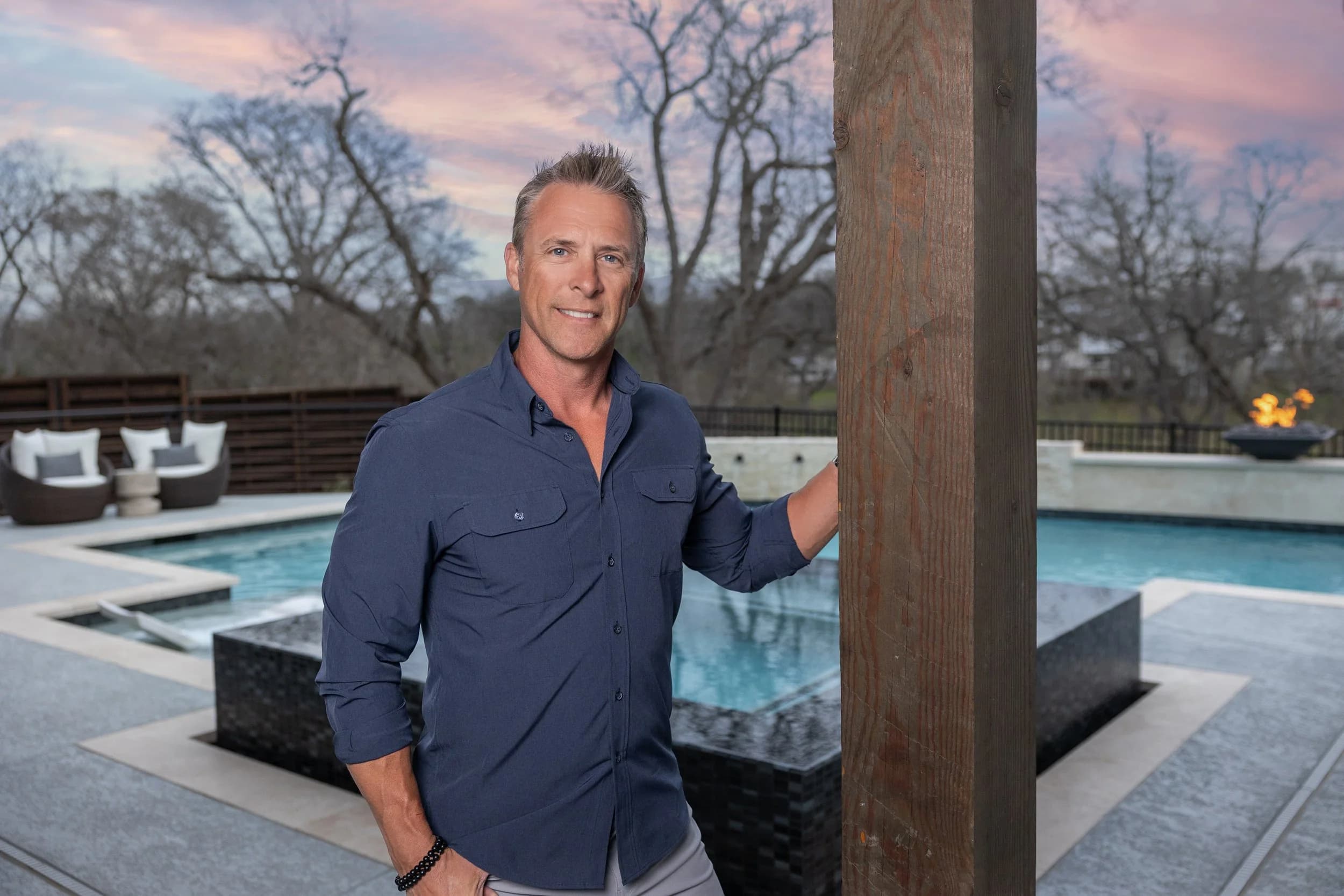 Coy Snider at a completed Cityview pool